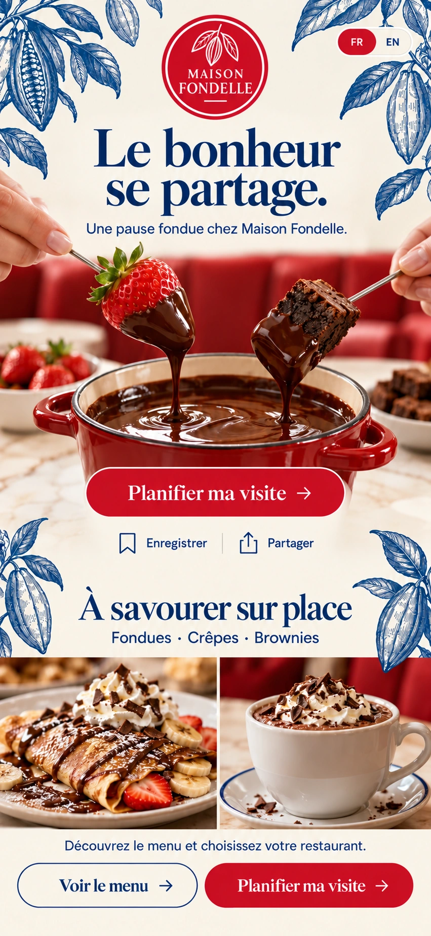 Maison Fondelle · Fondue à partager — Planifier ma visite