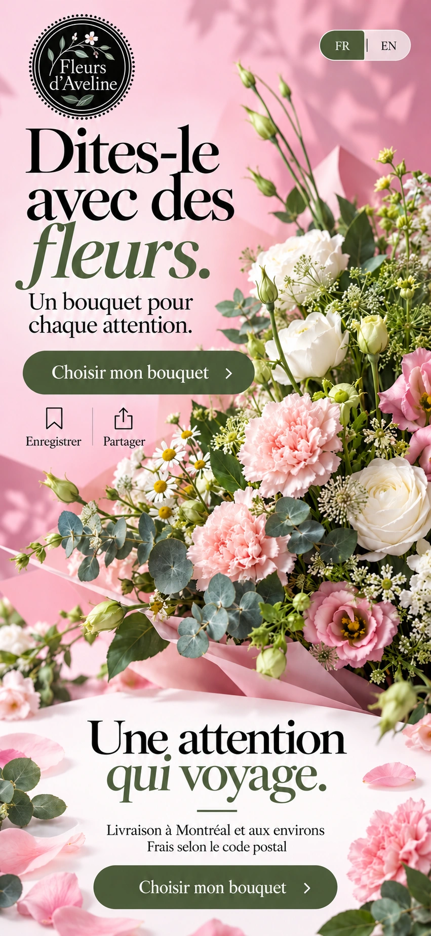 Fleurs d’Aveline · Dites-le avec des fleurs — Choisir mon bouquet