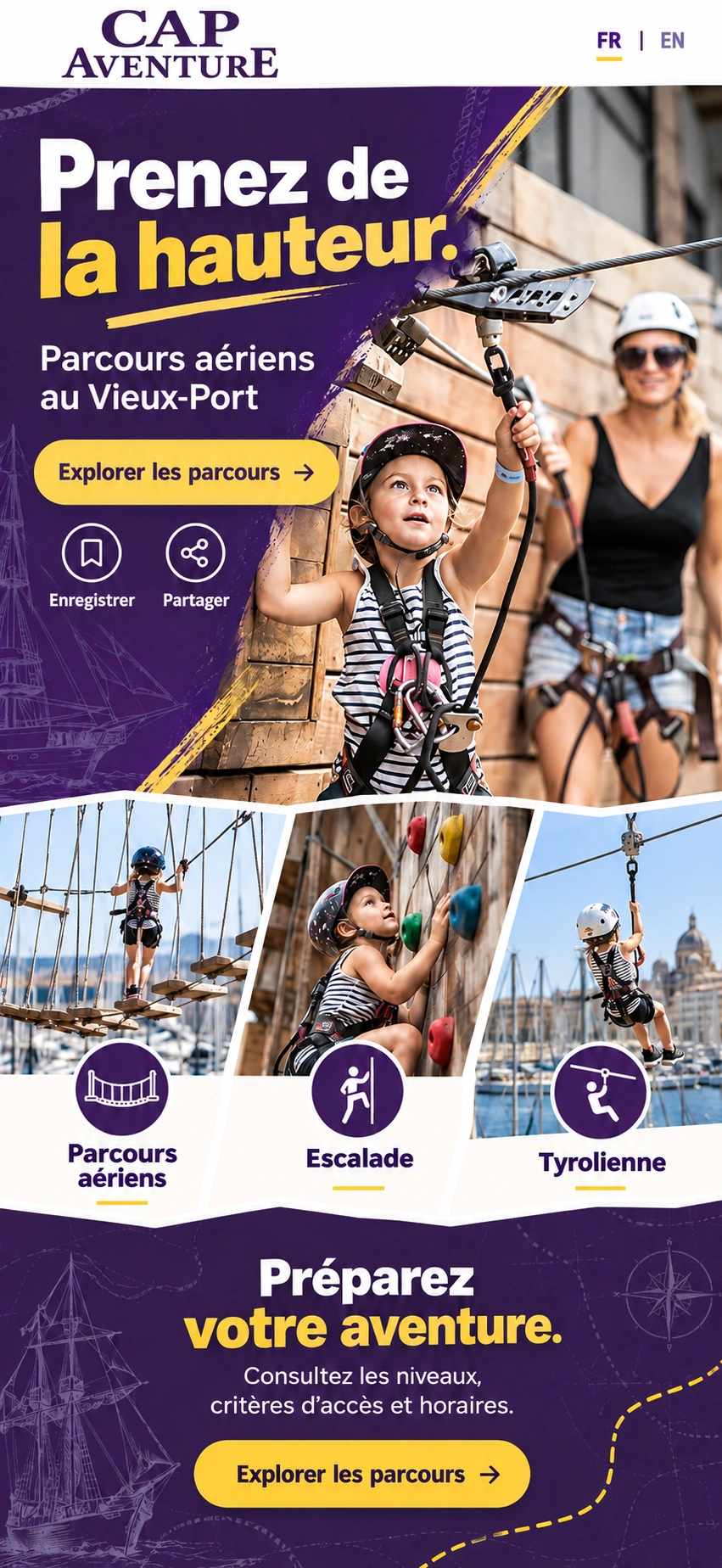 Cap Aventure · Cap sur l’aventure — Explorer les parcours