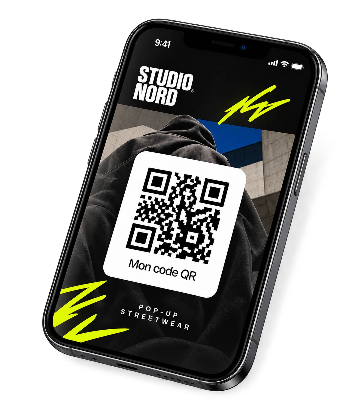 Exemple illustratif Studio Nord : un pass personnalisé avec son code QR